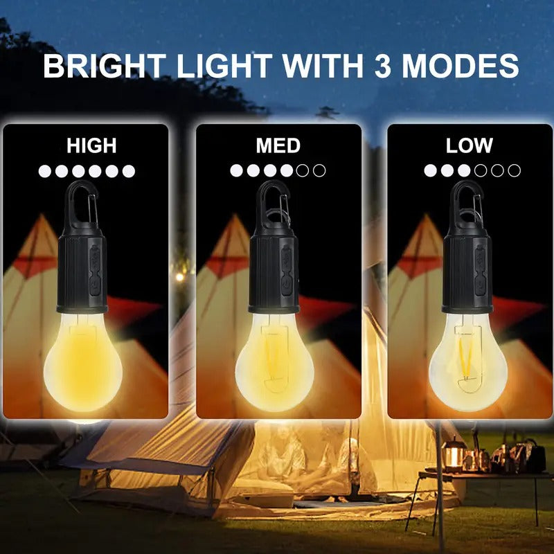 فانوس تخييم LED محمول قابل لإعادة الشحن